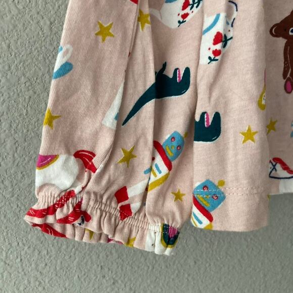 Mini Boden Ruffled Christmas Toy Cotton Knit Top - Pink - 6-7 - Picture 2 of 7